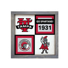 University of Tampa Sign - Classic Colorblock 12"x12" Weathered Gray Wall Art & Signs