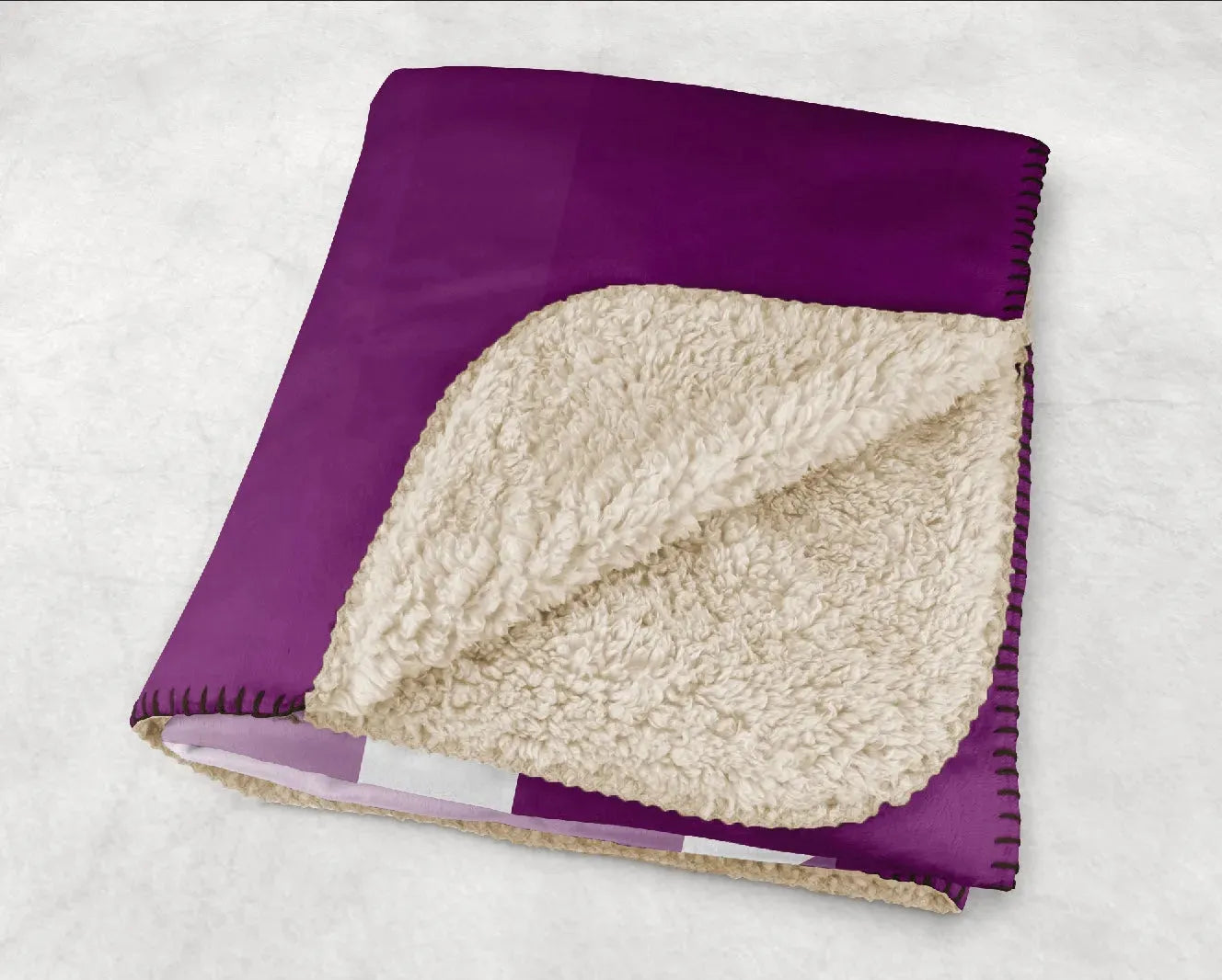 Phi Chi Theta XL 60x80 Purple Gradient Sherpa Blanket Throw Blankets