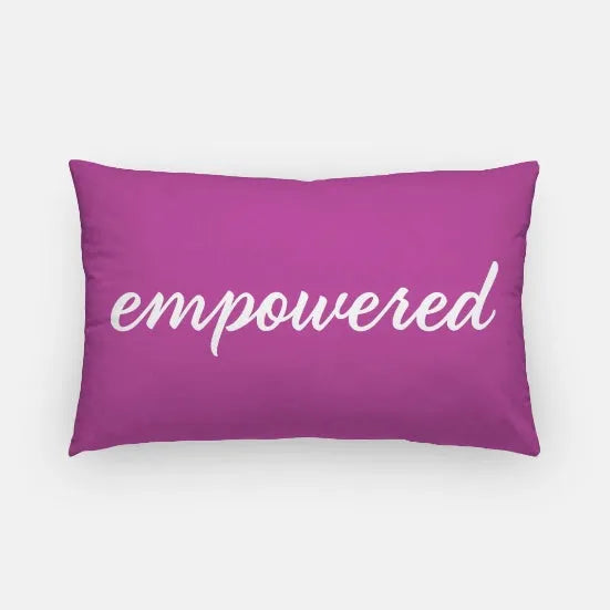 Tri Sigma Empowered Lumbar Throw Pillow Cover Pink Pillow Covers
