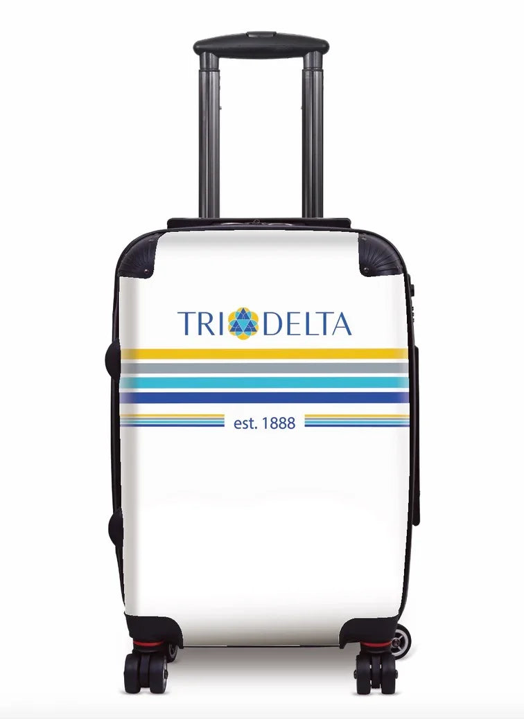 Tri Delta Carry-on Suitcase - Preppy Stripes Suitcases