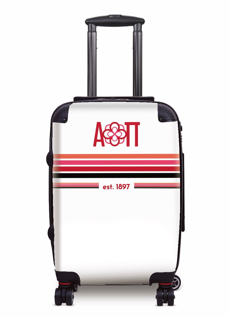 Alpha Omicron Pi Carry-on Suitcase - Preppy Stripes Suitcases