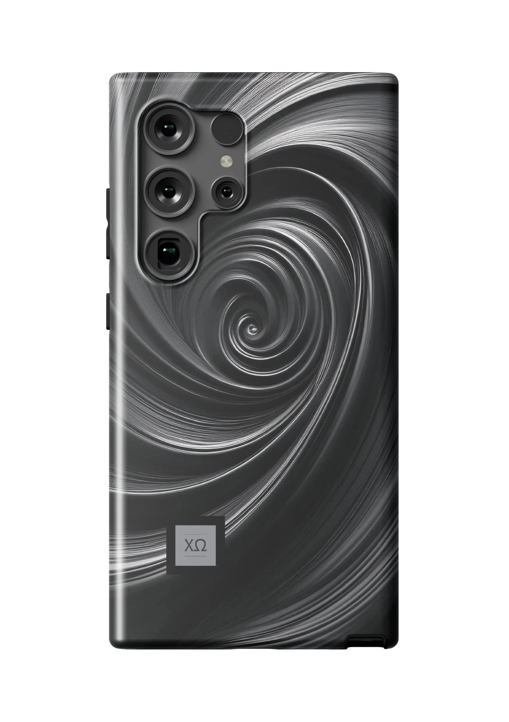 Chi Omega Samsung Galaxy 24, 23 Mobile Phone Case - Gray Swirl Matte Mobile Phone Cases