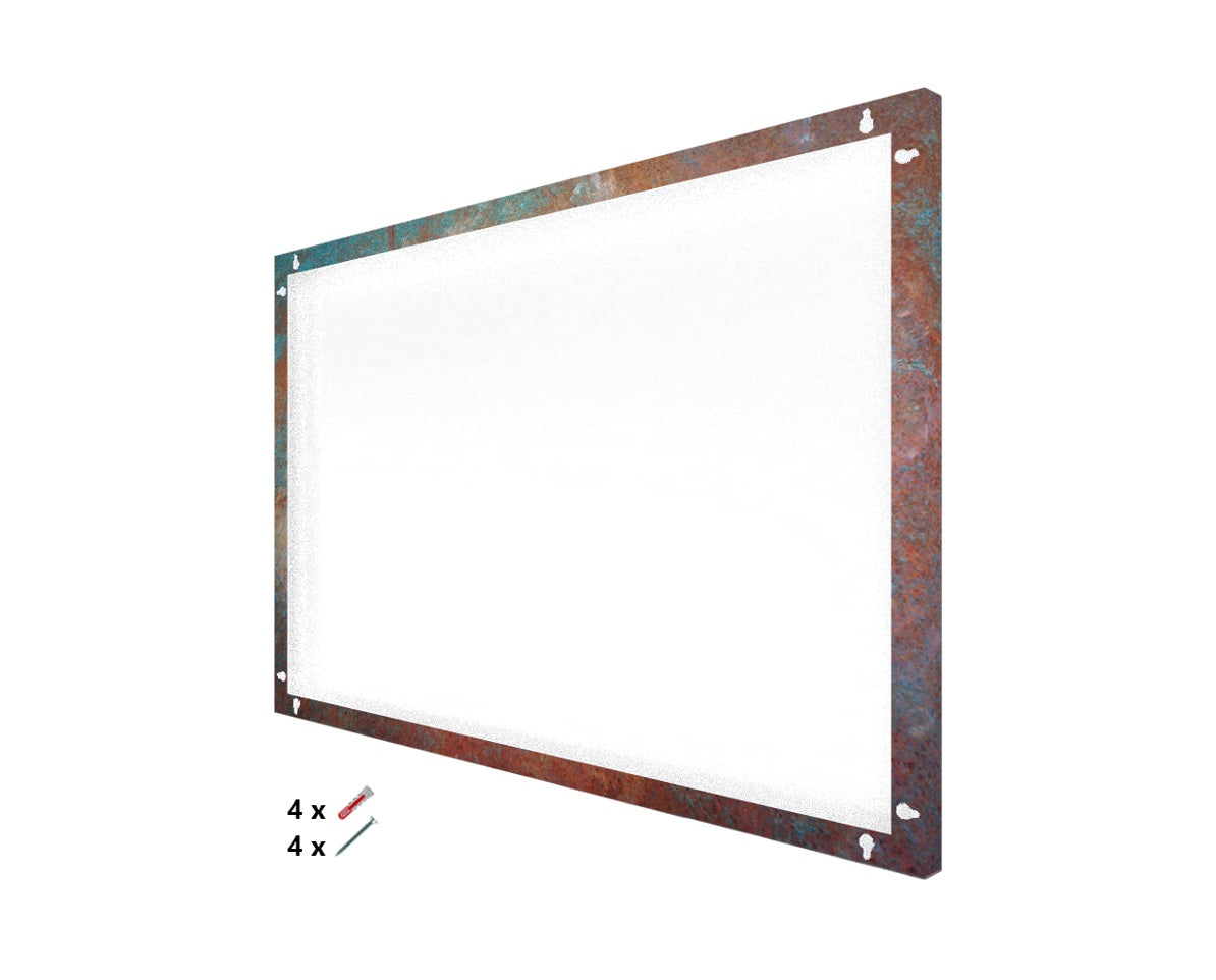 Orange and Teal Grunge XL 3-in-1 Magnetic Dry-Erase Board Dry-Erase Board