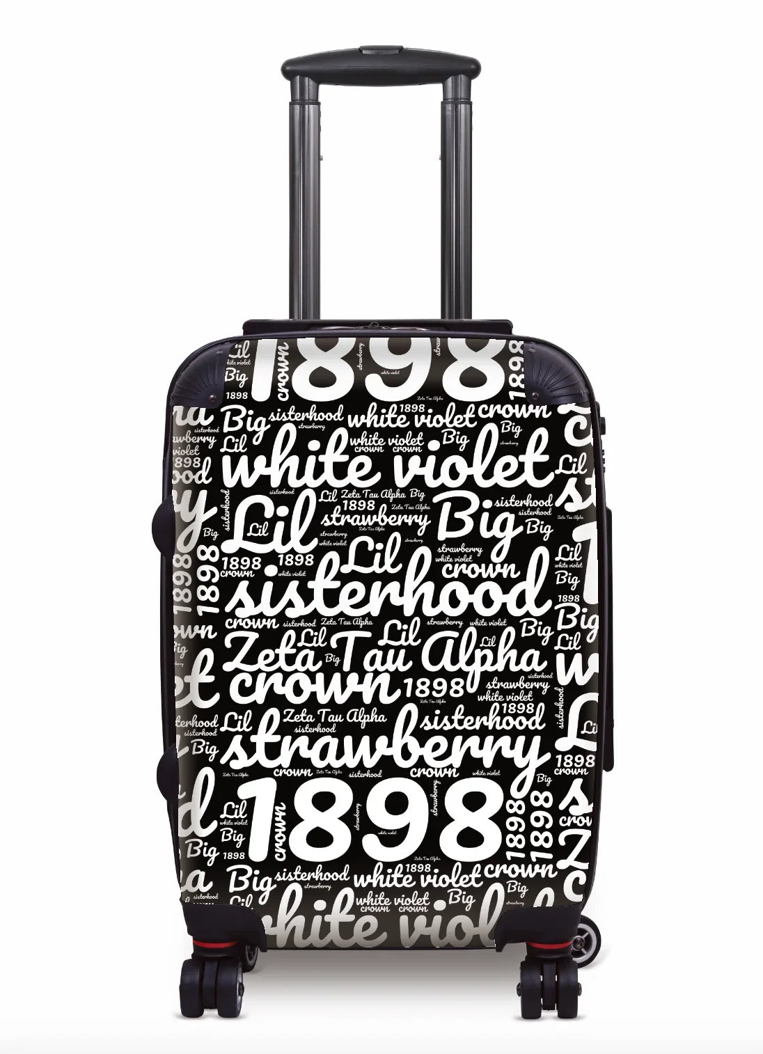 Zeta Tau Alpha Carry-on Luggage - Expression Art Black Suitcases