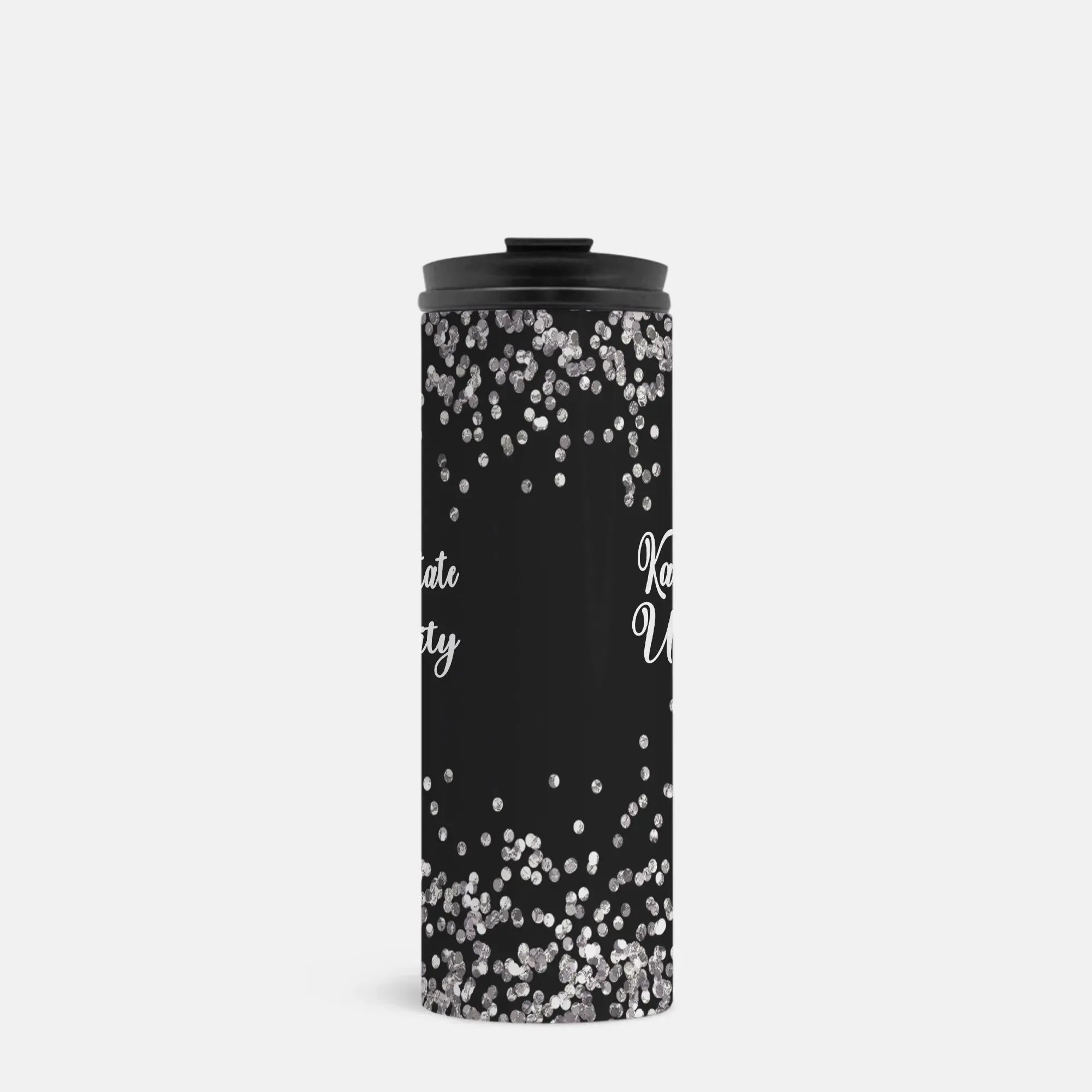Kansas State University Thermal Tumbler 16 oz. - Black Glitter Drinkware