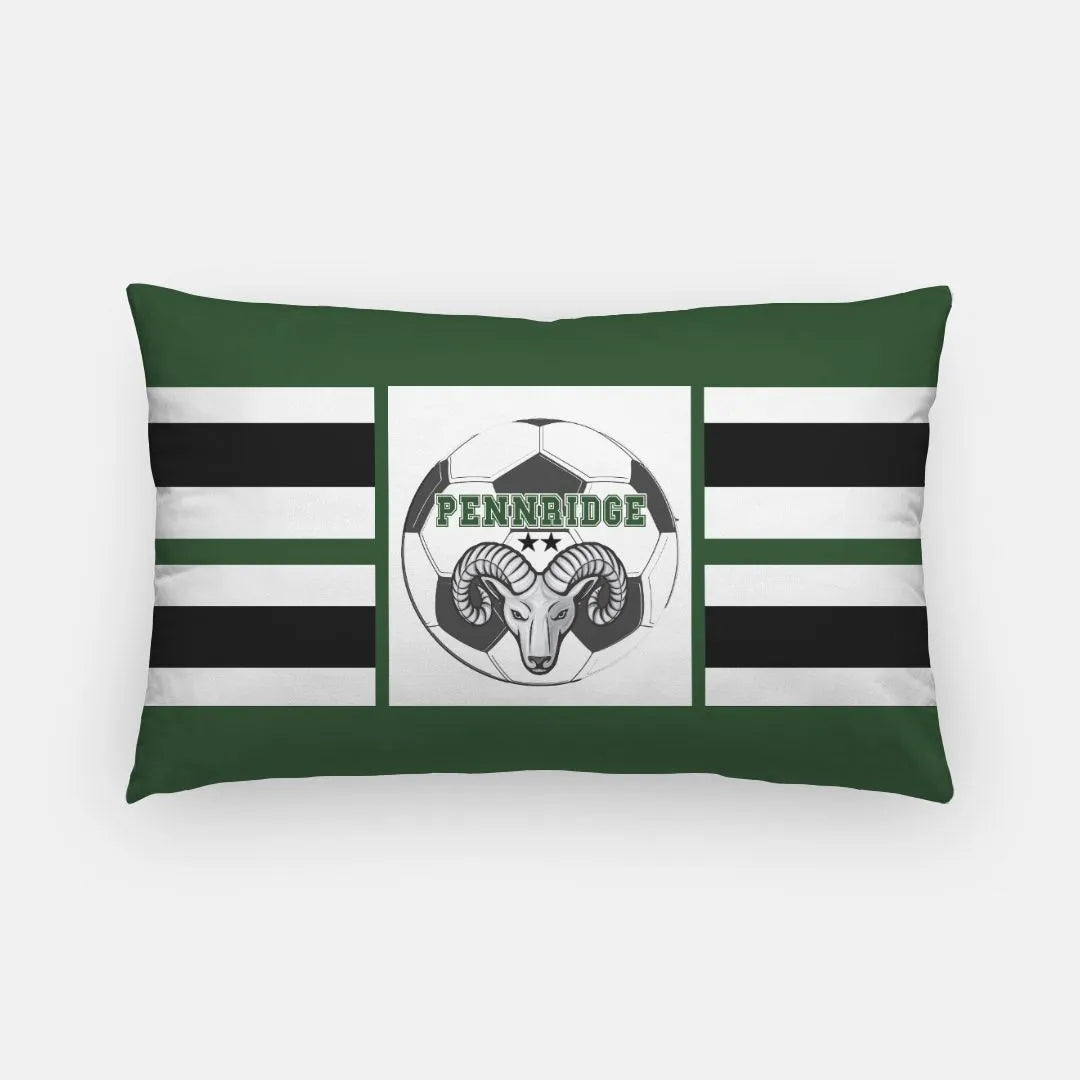 Pennridge Women's Soccer Striped Lumbar Pillow Cover Pillow Covers