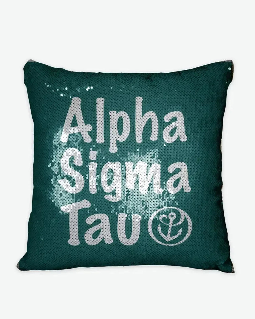 Alpha Sigma Tau Sequin Pillow Cover Pillow Covers