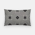 Black and White Geometric Lumbar Pillow Cover Throw Pillows