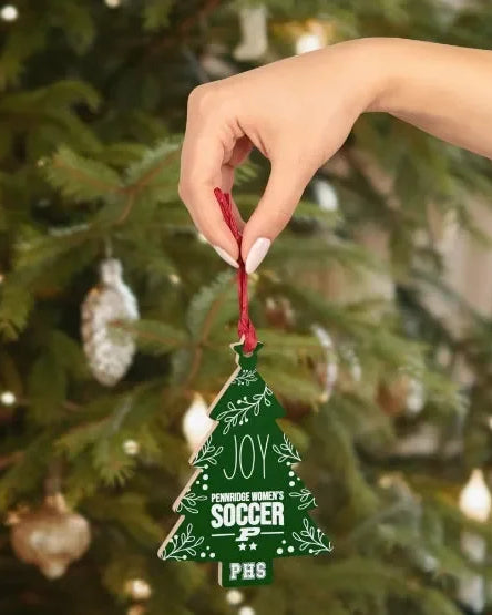 Pennridge Women's Soccer Magnetic Wood Christmas Tree Ornament Holiday Ornaments