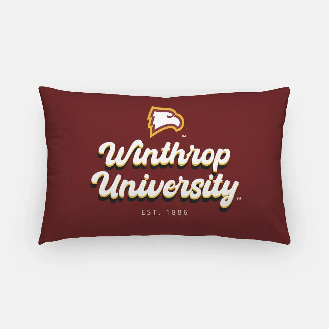 Winthrop University Retro Lumbar Pillow Cover Pillow Covers