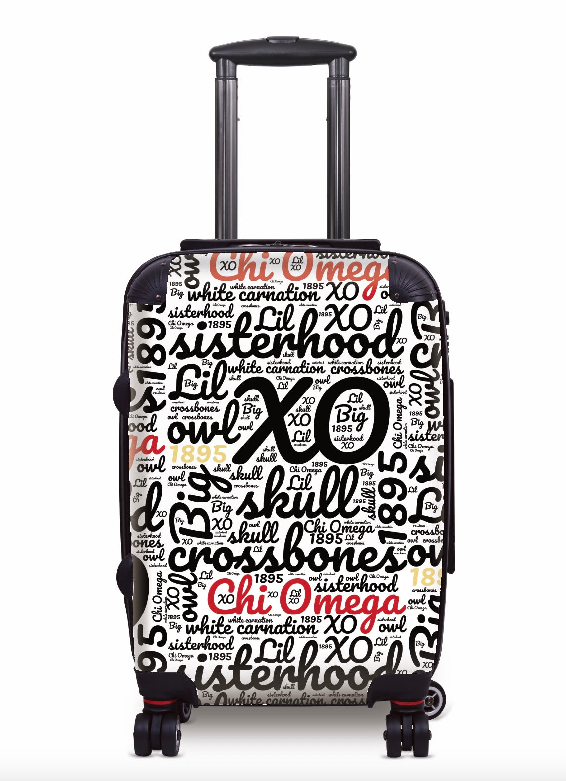 Chi Omega Carry-on Suitcase - Expression Art White Suitcases