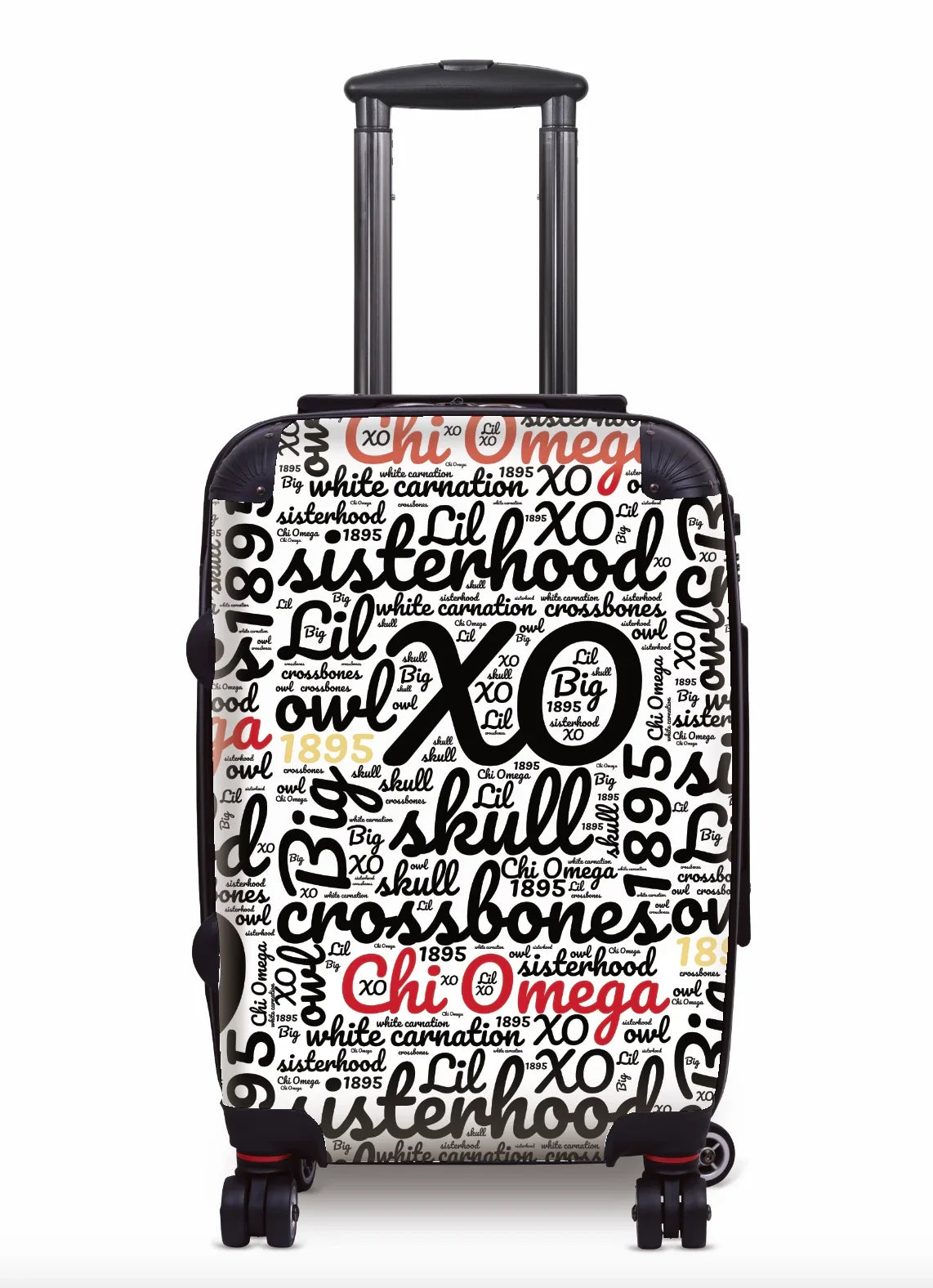 Chi Omega Carry-on Suitcase - Expression Art White Suitcases