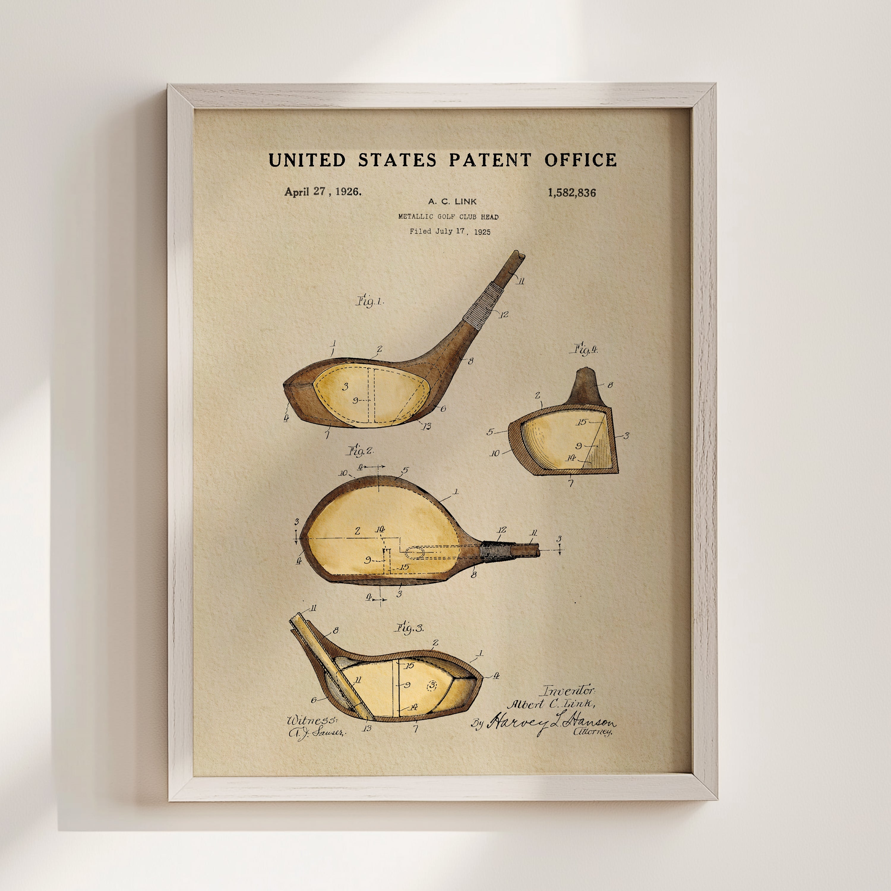 Golf Wood US Patent Art Print