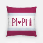 Pi Phi 18" Throw Pillow Cover - Stripes Pillow Covers