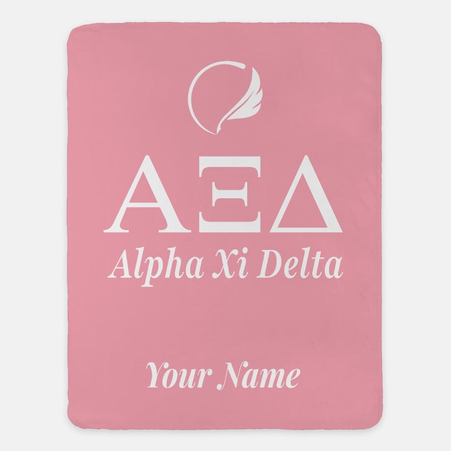 Personalized Alpha Xi Delta Blanket XL 60x80 | AXiD Gifts