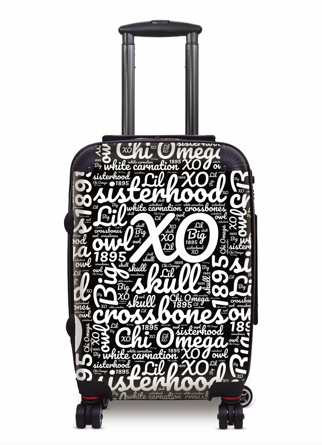 Chi Omega Carry-on Suitcase - Expression Art Black Suitcases
