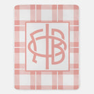 GPhiB XL 60x80 Plaid Sherpa Blanket Blush Throw Blankets