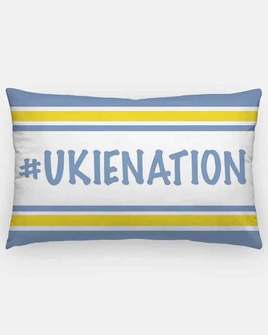 #UKIENATION Striped Lumbar Pillow Cover - Campus Greek Fit