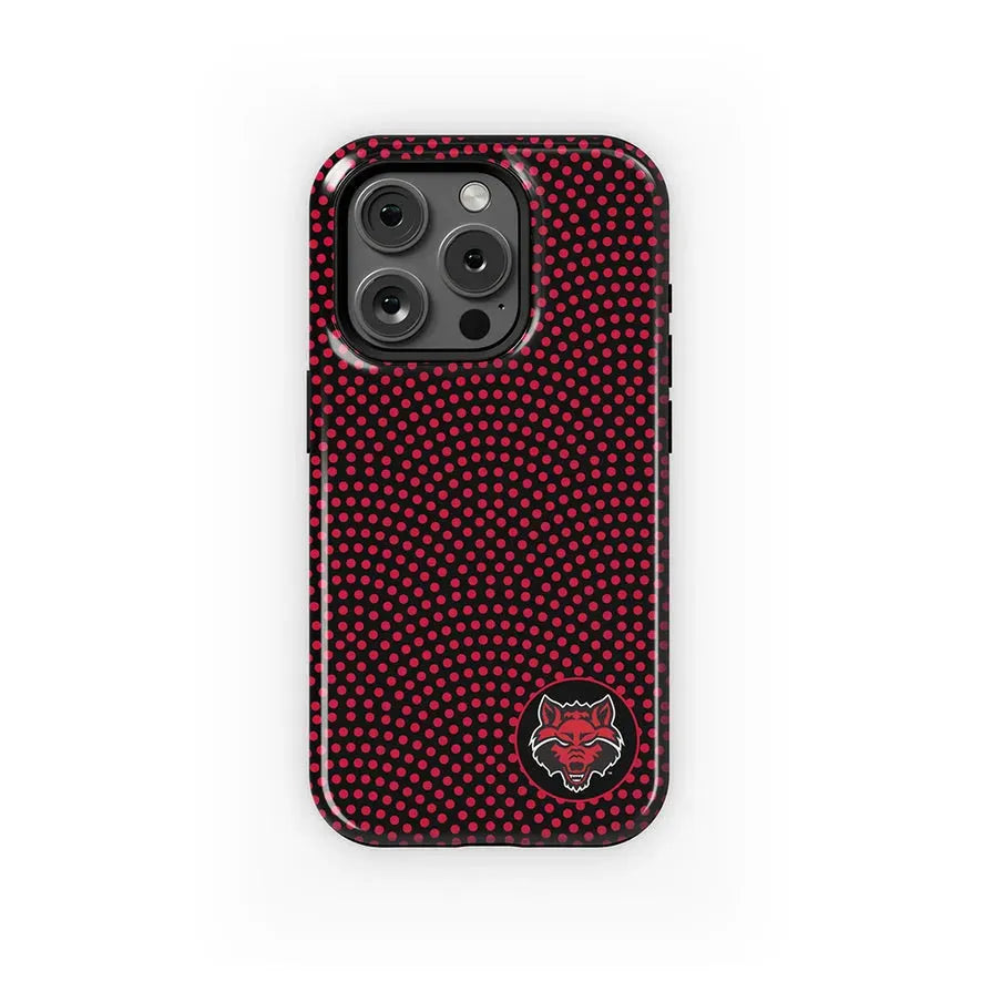 Arkansas State University iPhone 16, 15, 14, 13 Mobile Phone Case - Red Dots Gloss Mobile Phone Cases