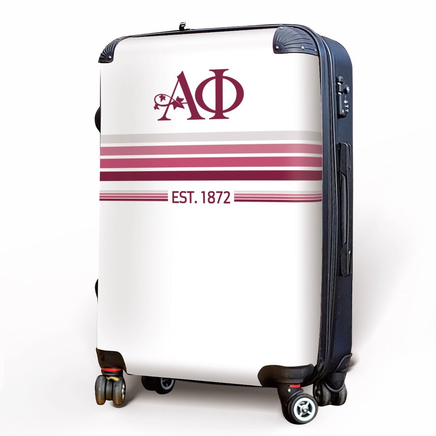 Alpha Phi Carry-on Luggage - Preppy Stripes Suitcases