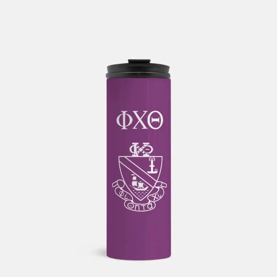Phi Chi Theta Traditional Thermal Tumbler 16 oz. Purple Drinkware
