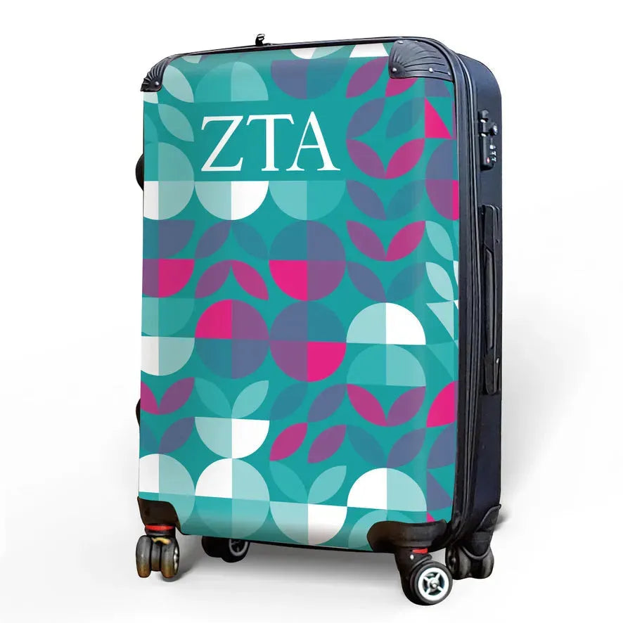 Zeta Tau Alpha Carry-on Suitcase - Geo Petals Suitcases