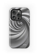 Kappa Delta iPhone 16, 15, 14 Mobile Phone Case - Gray Swirl Matte Mobile Phone Cases