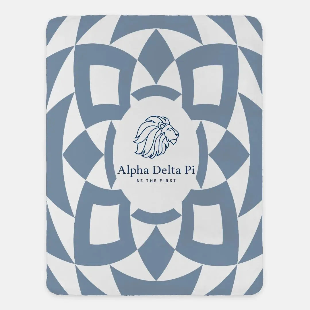 Alpha Delta Pi XL 60x80 Sherpa Throw Blanket - Horizon Tribal Throw Blankets