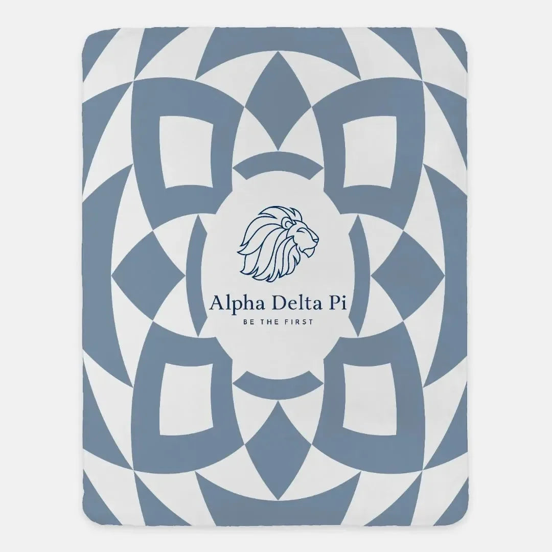 Alpha Delta Pi XL 60x80 Sherpa Throw Blanket - Horizon Tribal Throw Blankets