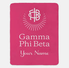Personalized Gamma Phi Beta XL 60x80 Sherpa Throw Blanket Carnation Throw Blankets