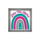 Zeta Tau Alpha 12x12 Wood Framed Sign - Rainbow Weathered Gray Wall Art & Signs
