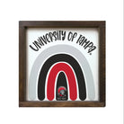 University of Tampa Sign - Rainbow - 12"x12" Walnut Stain Wall Art & Signs