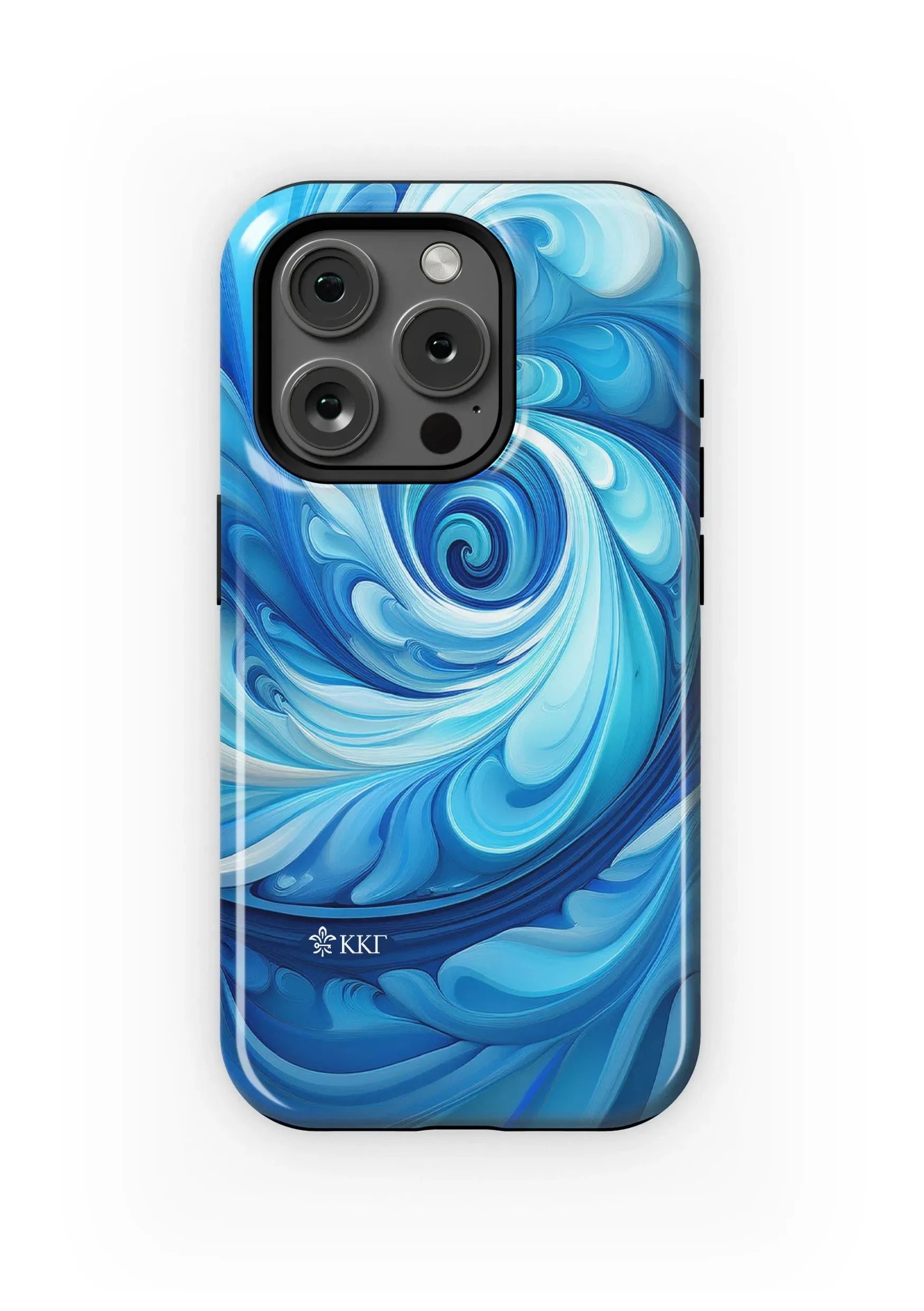 Kappa Kappa Gamma iPhone 16, 15, 14 Mobile Phone Case - Swirl Gloss Mobile Phone Cases