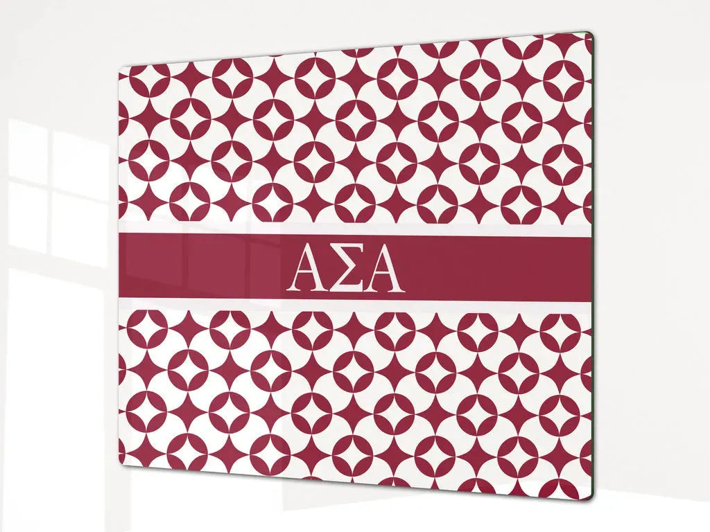 Alpha Sigma Alpha Charcuterie Board - Logomark / Badgemark Serveware