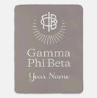Personalized Gamma Phi Beta XL 60x80 Sherpa Throw Blanket A-La-Mode Throw Blankets