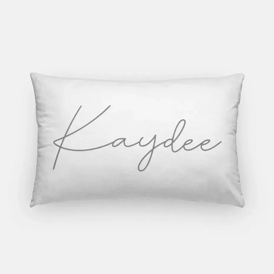 Kaydee Lumbar Pillow Cover White Gray Pillow Covers