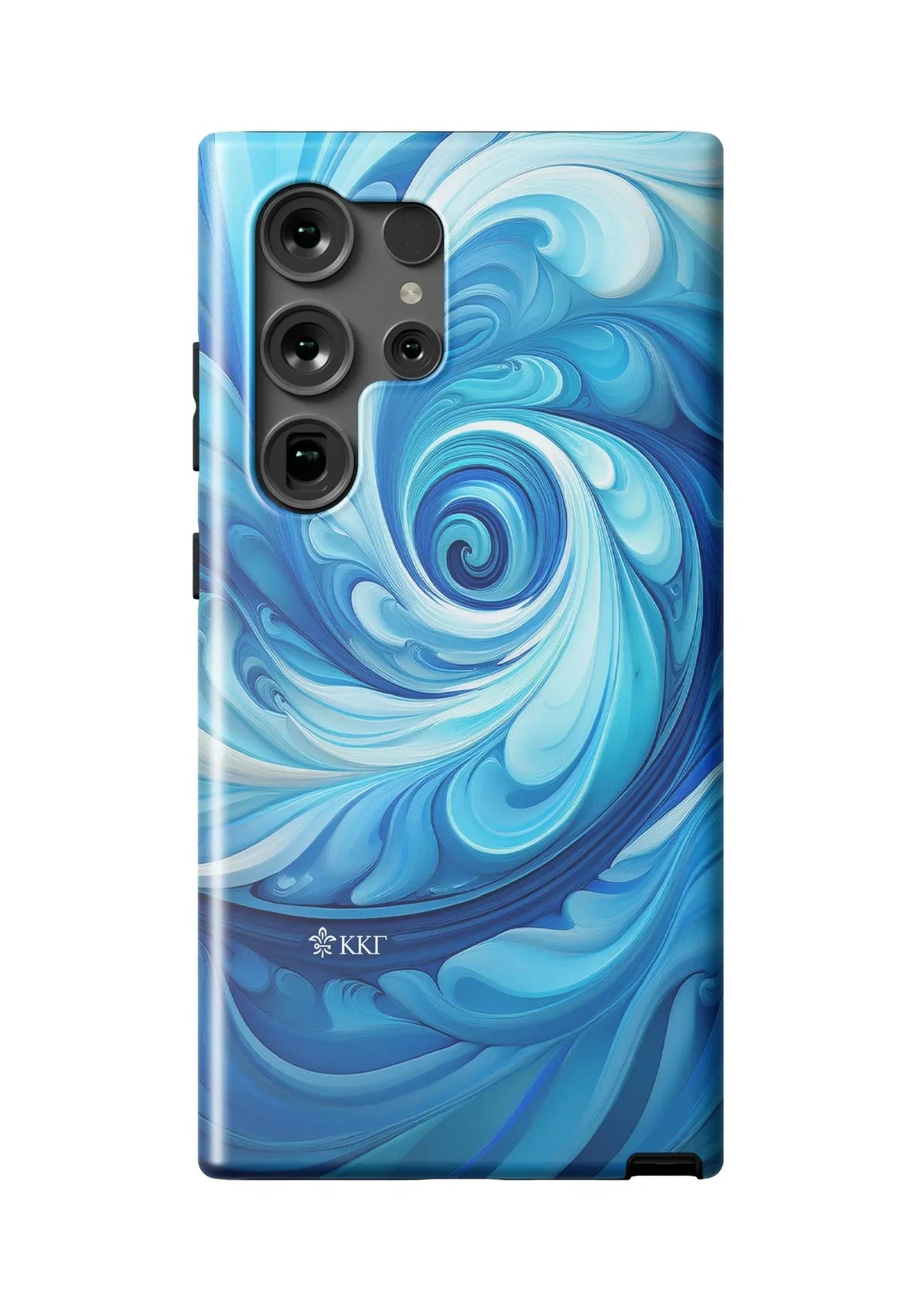 Kappa Kappa Gamma Samsung Galaxy 24, 23 Mobile Phone Case - Swirl Matte Mobile Phone Cases