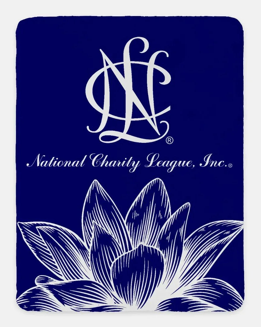 National Charity League XL 60x80 Sherpa Blanket - Lotus | NCL Gifts