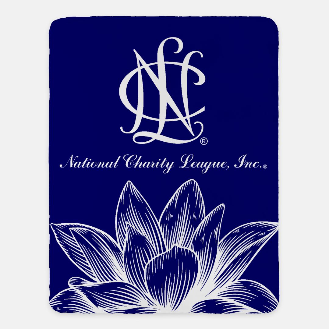 National Charity League XL 60x80 Sherpa Blanket - Lotus | NCL Gifts
