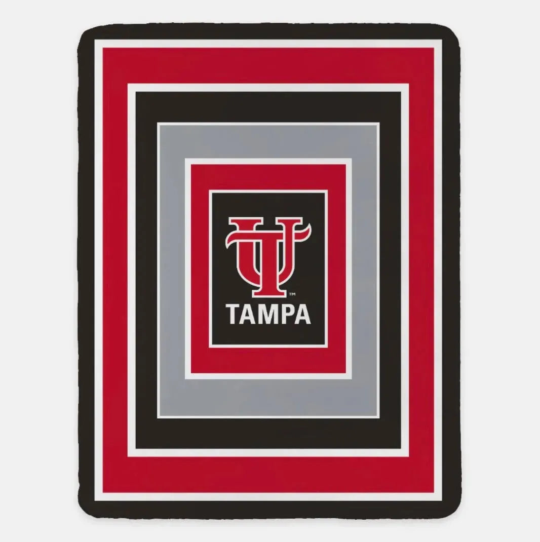 University of Tampa XL 60x80 Blanket Geo Throw Blankets
