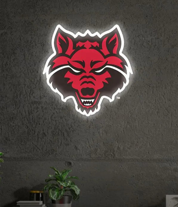 Arkansas State University LED UV Print Neon Sign w/ Dimmer - 20" Neon Signs