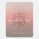 Gamma Phi Beta XL 60x80 Sherpa Throw Blanket - Gradient Throw Blankets