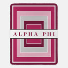 Alpha Phi XL 60x80 Sherpa Throw Blanket - Geo Throw Blankets