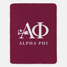 Alpha Phi XL 60x80 Traditional Blanket Bordeaux Throw Blankets