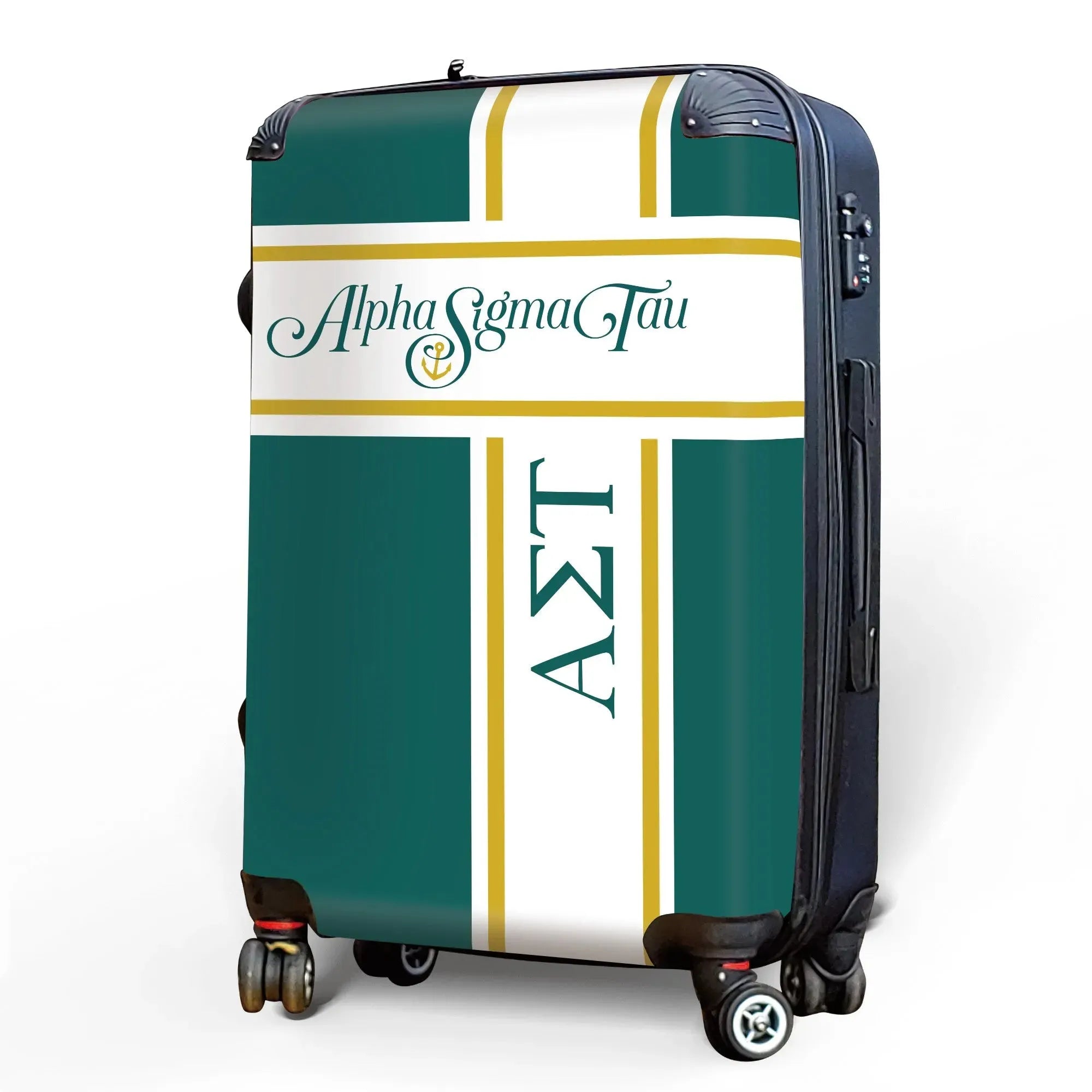 Alpha Sigma Tau Carry-on Suitcase - Cross Stripe Suitcases