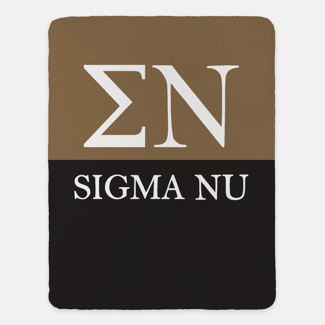 Sigma Nu Sherpa Blanket XL 60x80 - Color Block Default Title Throw Blankets