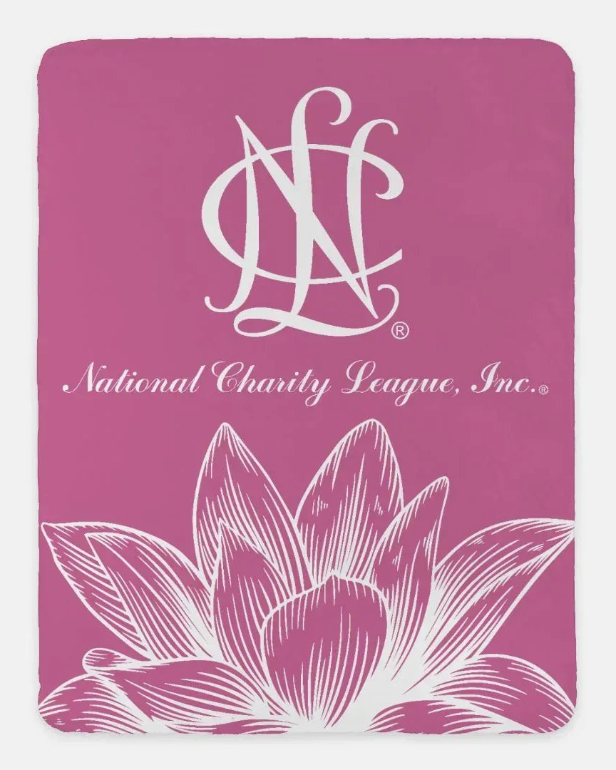 National Charity League XL 60x80 Sherpa Blanket - Lotus | NCL Gifts