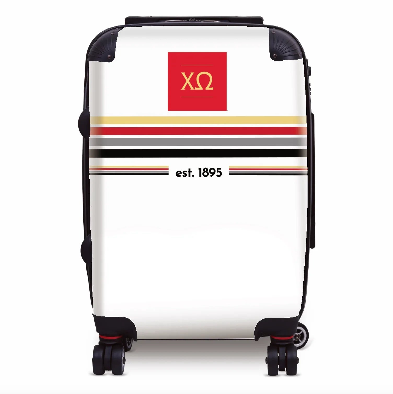 Chi Omega Carry-on Suitcase - Preppy Stripes Suitcases