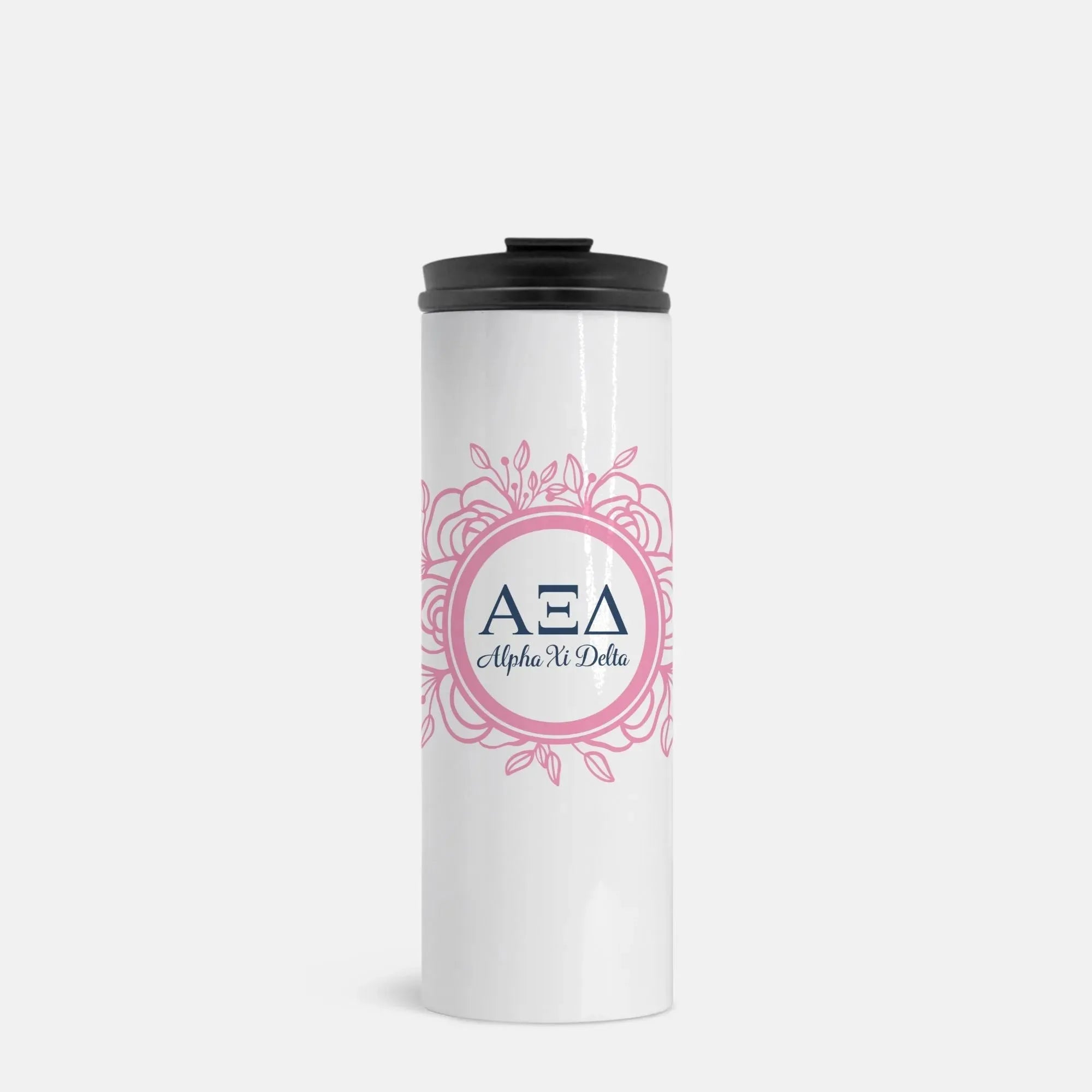 Alpha Xi Delta Thermal Tumbler - Rose Frame 16 oz. Drinkware
