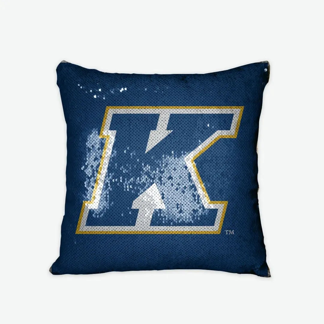 Kent State Sequin Pillow Cover - "K" Emblem Pillow Covers